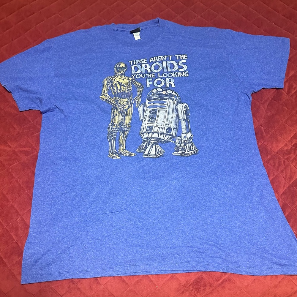 Star Wars These Aren't The Droids You're Looking For T-Shirt‎ Blue Mens 2XL